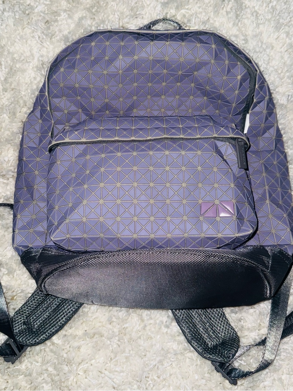 Men's Geometric Pattern Purple Backpack - Versatile Everyday Carry